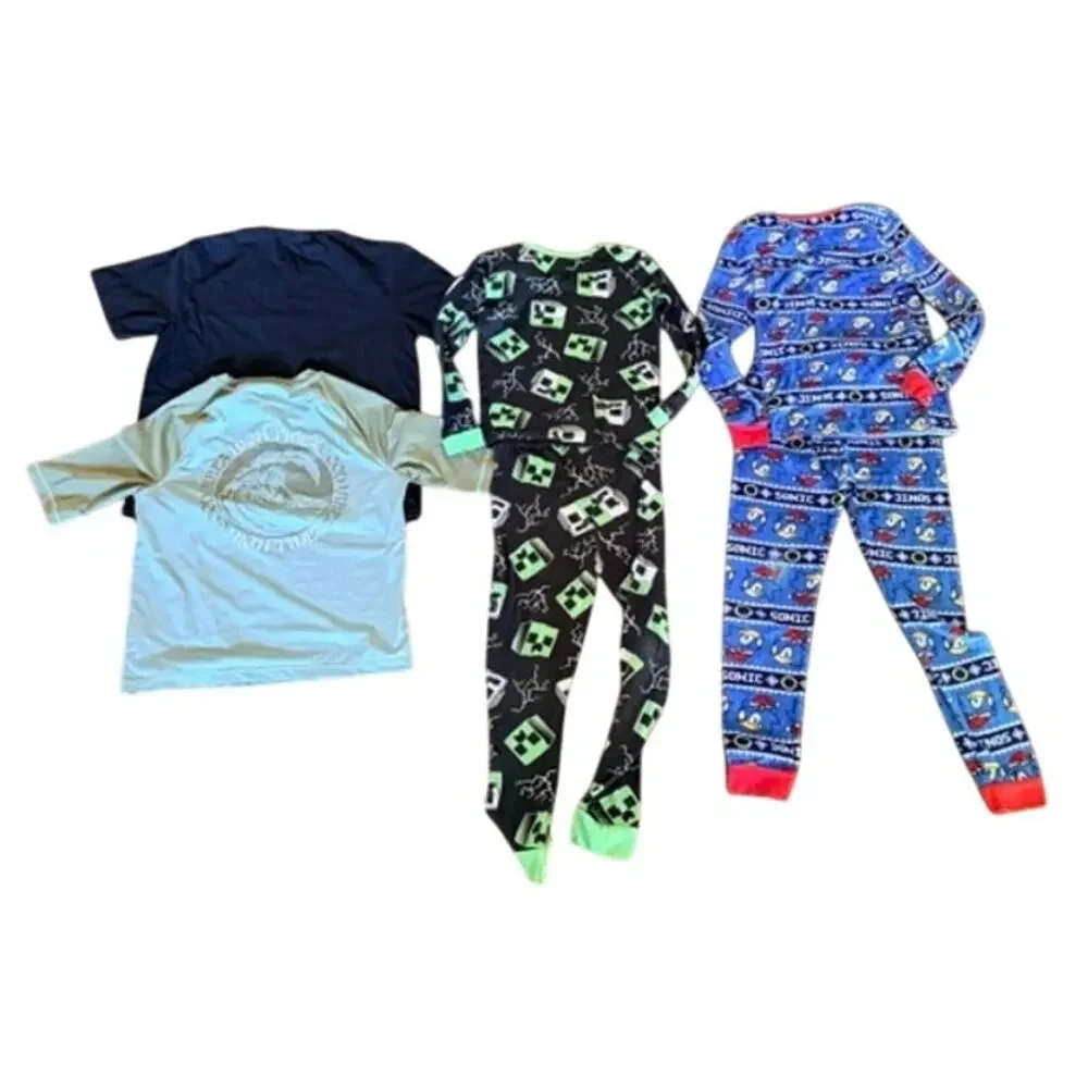 Minecraft Sonic Wonder Nation Boys Pajama Clothing Lot Size 8 Medium 6 Pc
